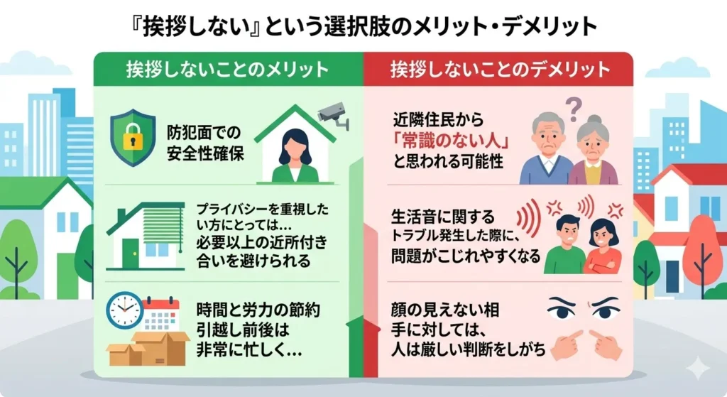「挨拶しない」という選択肢のメリット・デメリット