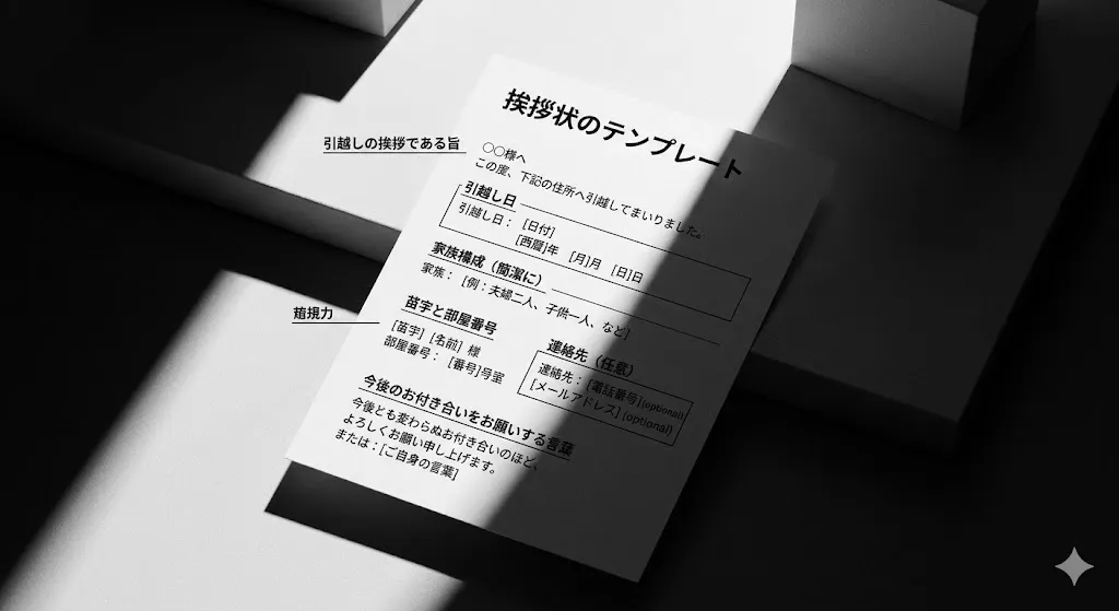 挨拶状のテンプレート