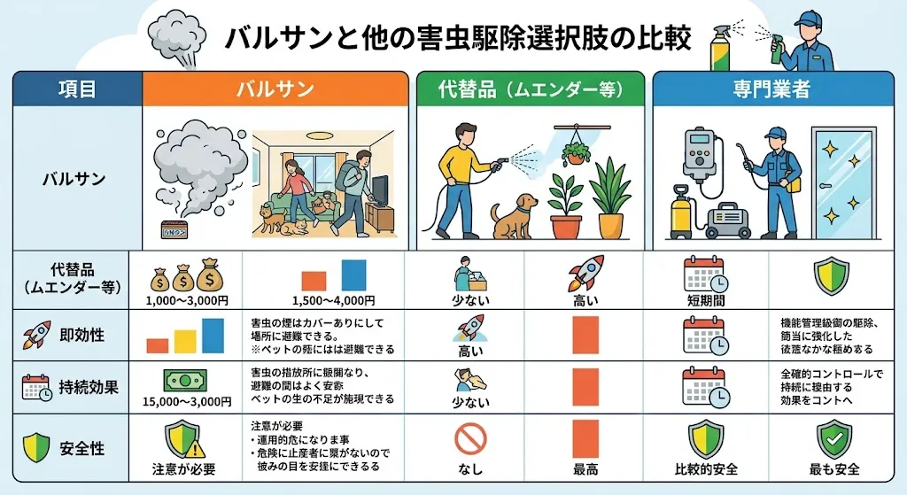 バルサン以外の選択肢との比較