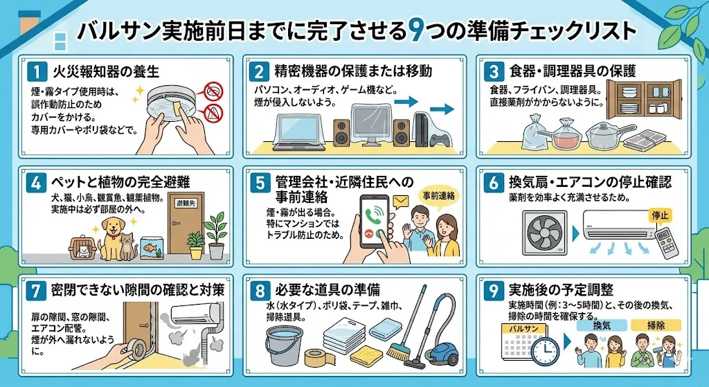 実施前日までに完了させる9つの準備チェックリスト
