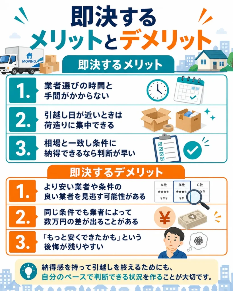 即決するメリットとデメリット